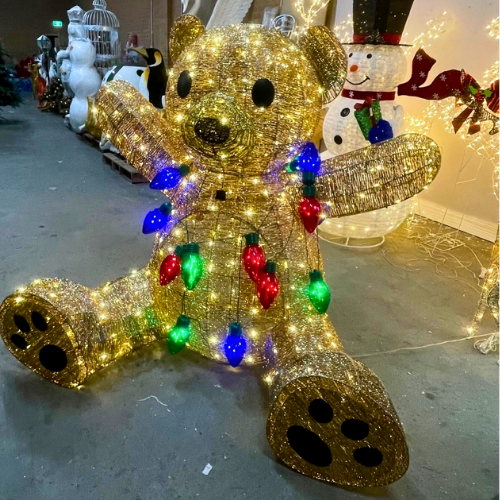 teddy bear christmas lights