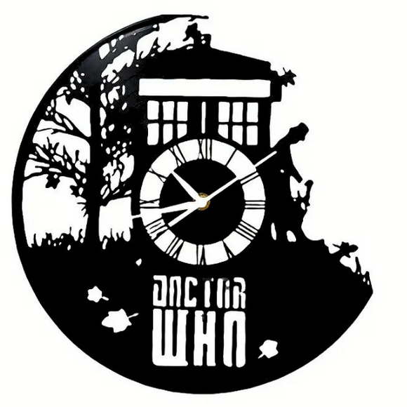 Doctor Who And The Tardis Vinyl Record Wall Clock