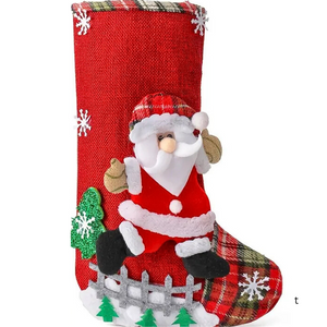 It's A Snow Day Santa Christmas Stocking