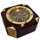 Rose Star Brass And Rosewood Nautical Compass