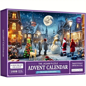 Snowy Night Christmas Advent Calendar Jigsaw Puzzle